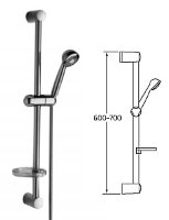 Серавел-100 набор душевой (лейка 1 поз., штанга 60 см, шланг 150 см), хром Ideal Standard B3153AA