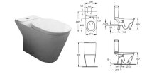 Тоник (BOX) унитаз напольный, горизонтальный слив, белый W710401 распродажа
