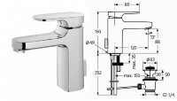 Моментс смеситель для умывальника, хром Ideal Standard A3903AA