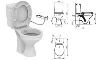 Комплект: "SevaFresh" унитаз-компакт напольный с функцией биде , белый Vidima E404961 + смеситель настенный для душа с термостатом A6367AA (E404961 +A6367AA)