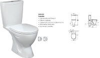 Сева-Микс [BOX] унитаз-компакт, горизонтальный выпуск, белый Vidima W904301/W904361