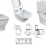 Теси AQUABLADE напольный унитаз TESI Ideal Standard с бачком,  с сиденьем для унитаза тонкое и крышкой микролифт, белый T008701 + T356801 + T352901