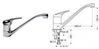 Сева-М смеситель для кухни, хром Vidima B1850AA /BA024AA