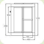 "Трис" Сауна TRIS, 3 в 1, 1700х1100х2300 мм, левая версия Ideal Standard T6308C2